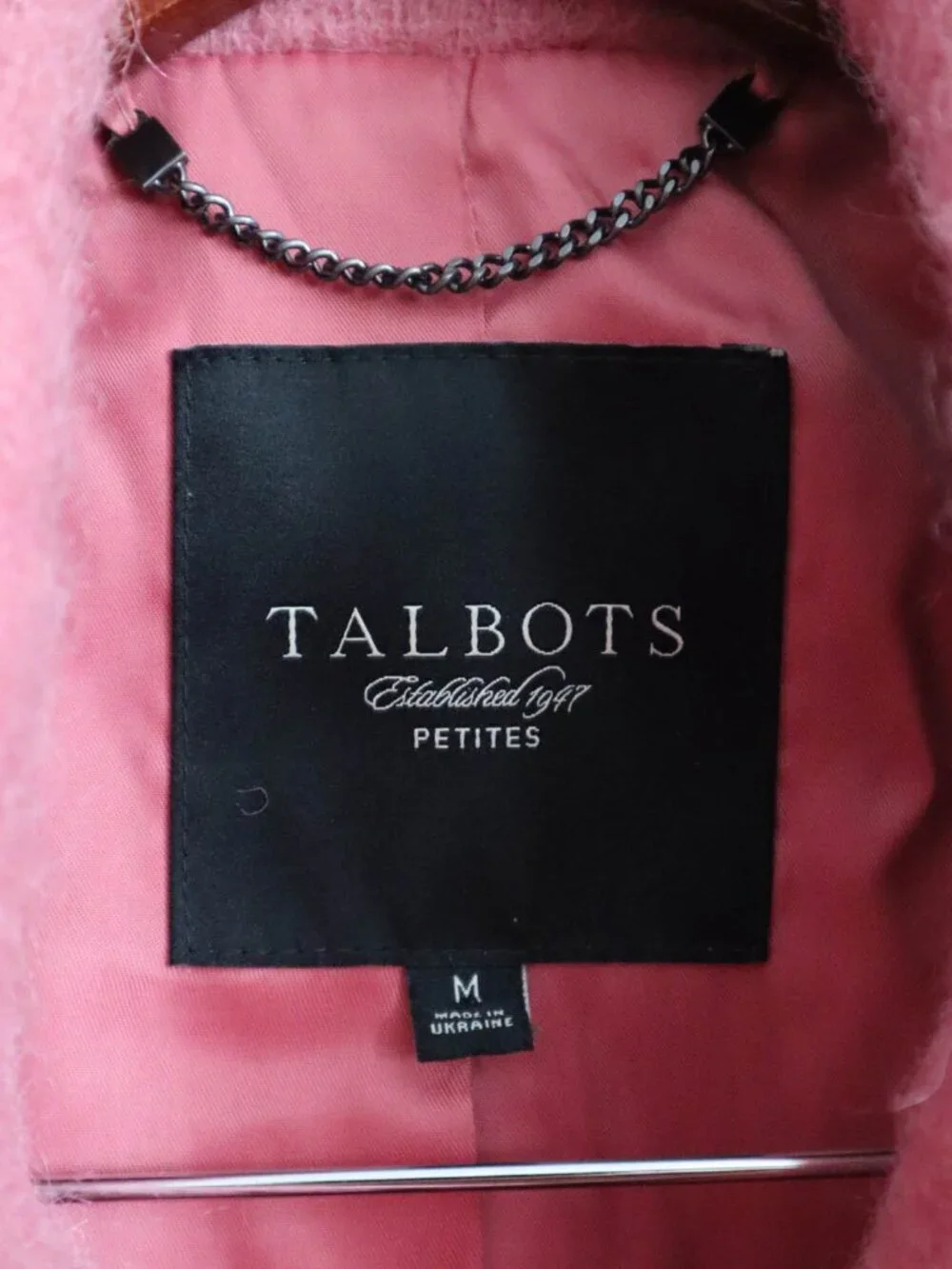 Talbots Petites Wool Alpaca Mohair Blend Jacket Coat Pink Sz M - Picture 10 of 10